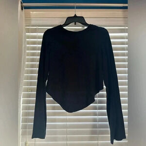 Urban outfitters out From Under black long sleeve elastic short detail in back